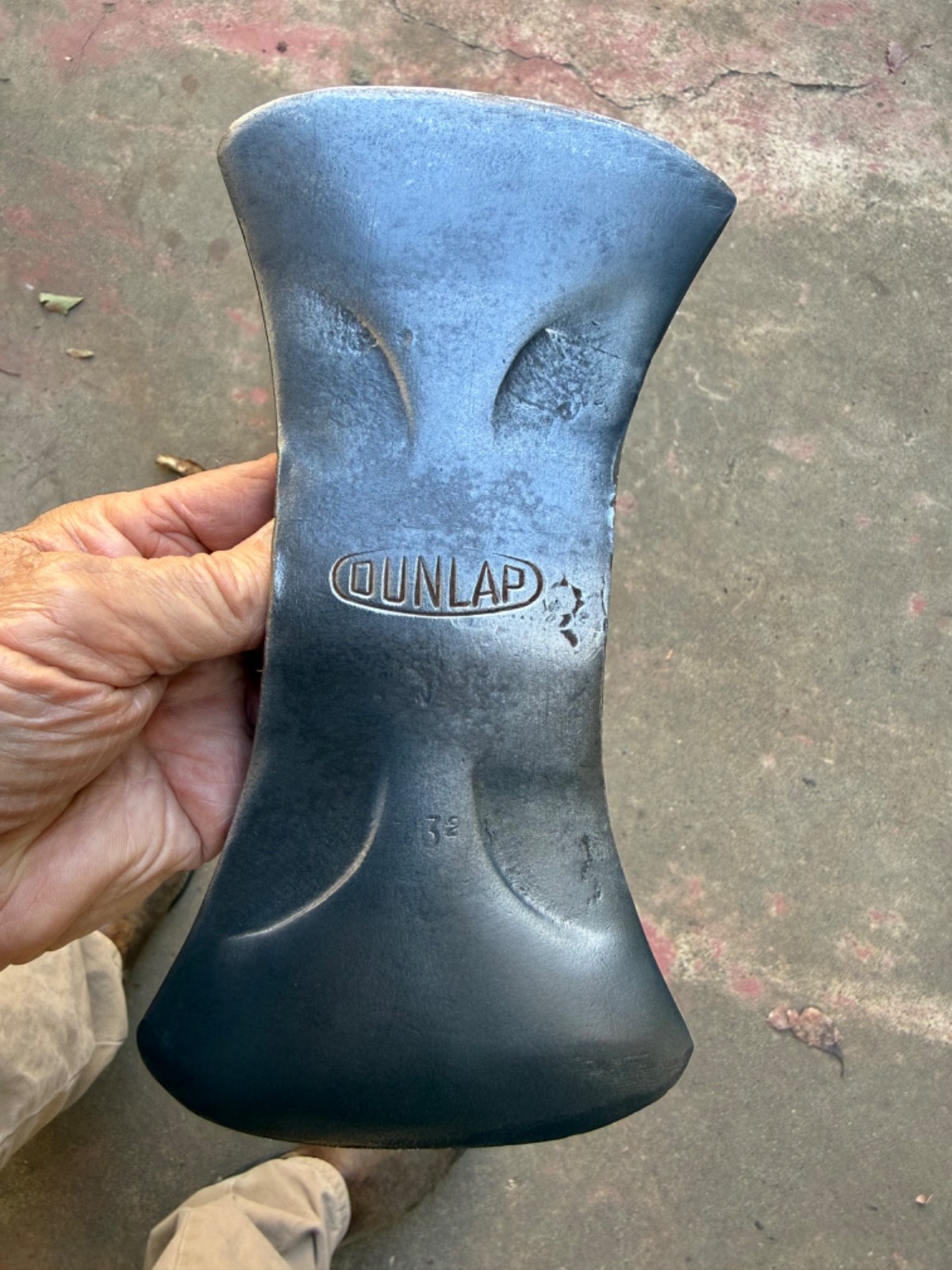 Vintage extra nice 3-1/2 Lb. Dunlap double bit axe head.