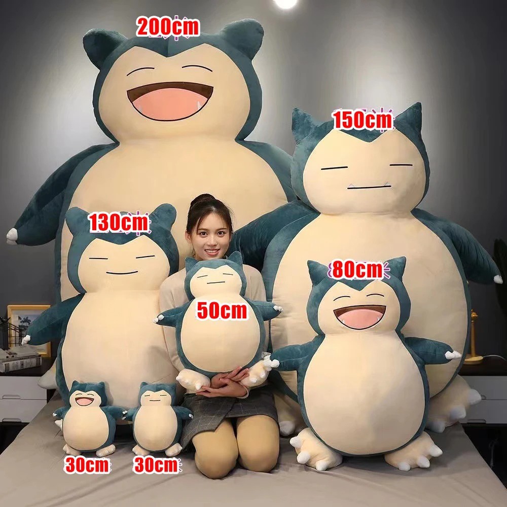 Pokemon Snorlax Plush Toy Giant Soft Stuffed Animal Pillow Kawaii Gift 30-200cm
