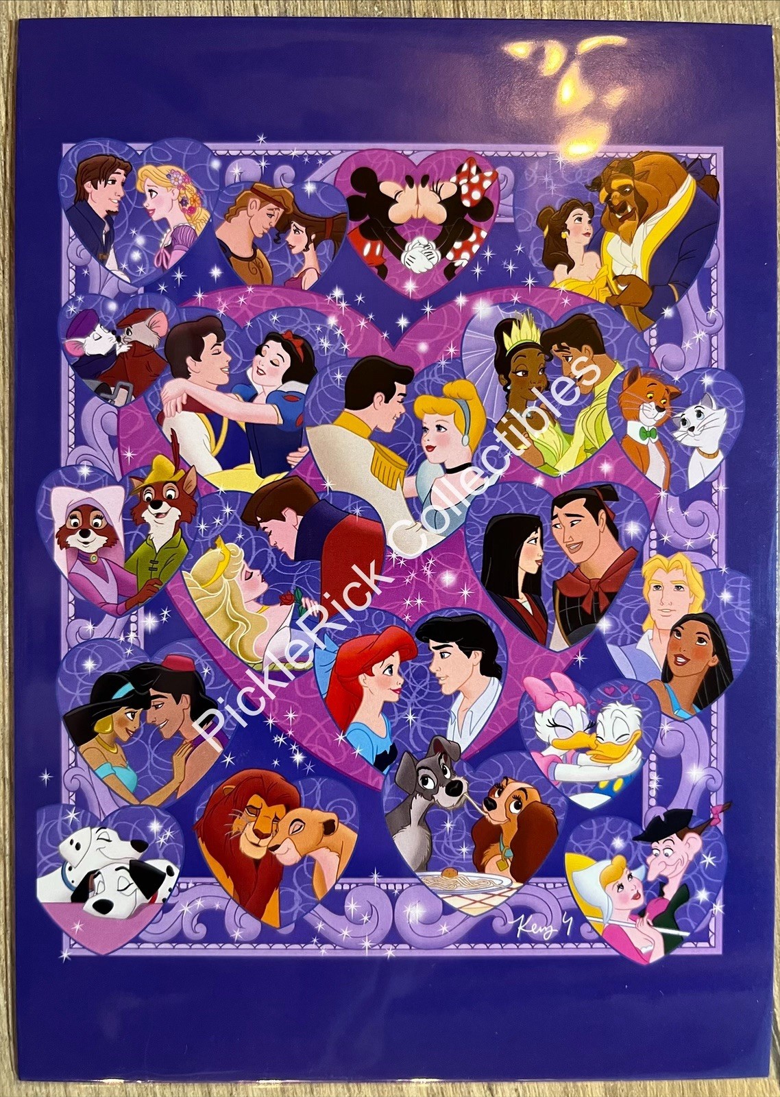 Disney WonderGround 2026 Disney Love Story By Kenny Yamada 5x7 Postcard