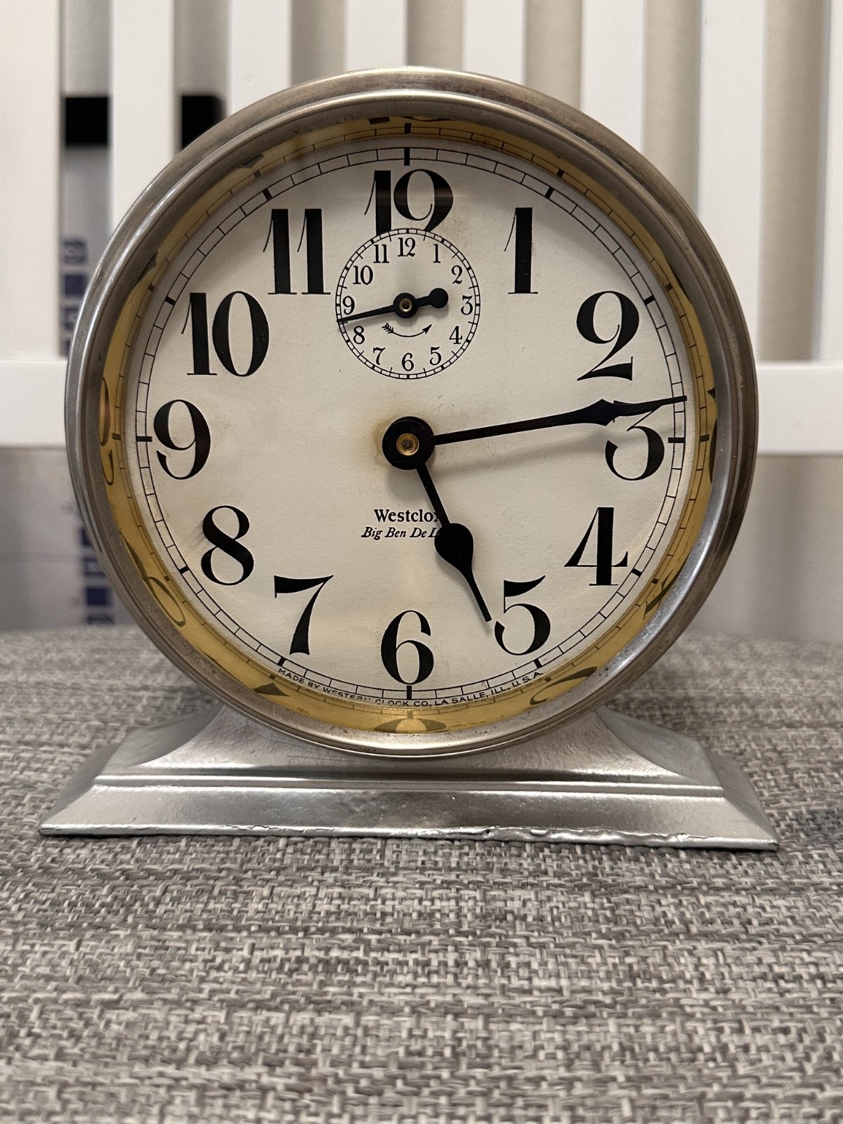 Antique 1920's Westclox Big Ben Style 2 DeLuxe - Nickel Finish *WORKING WELL*