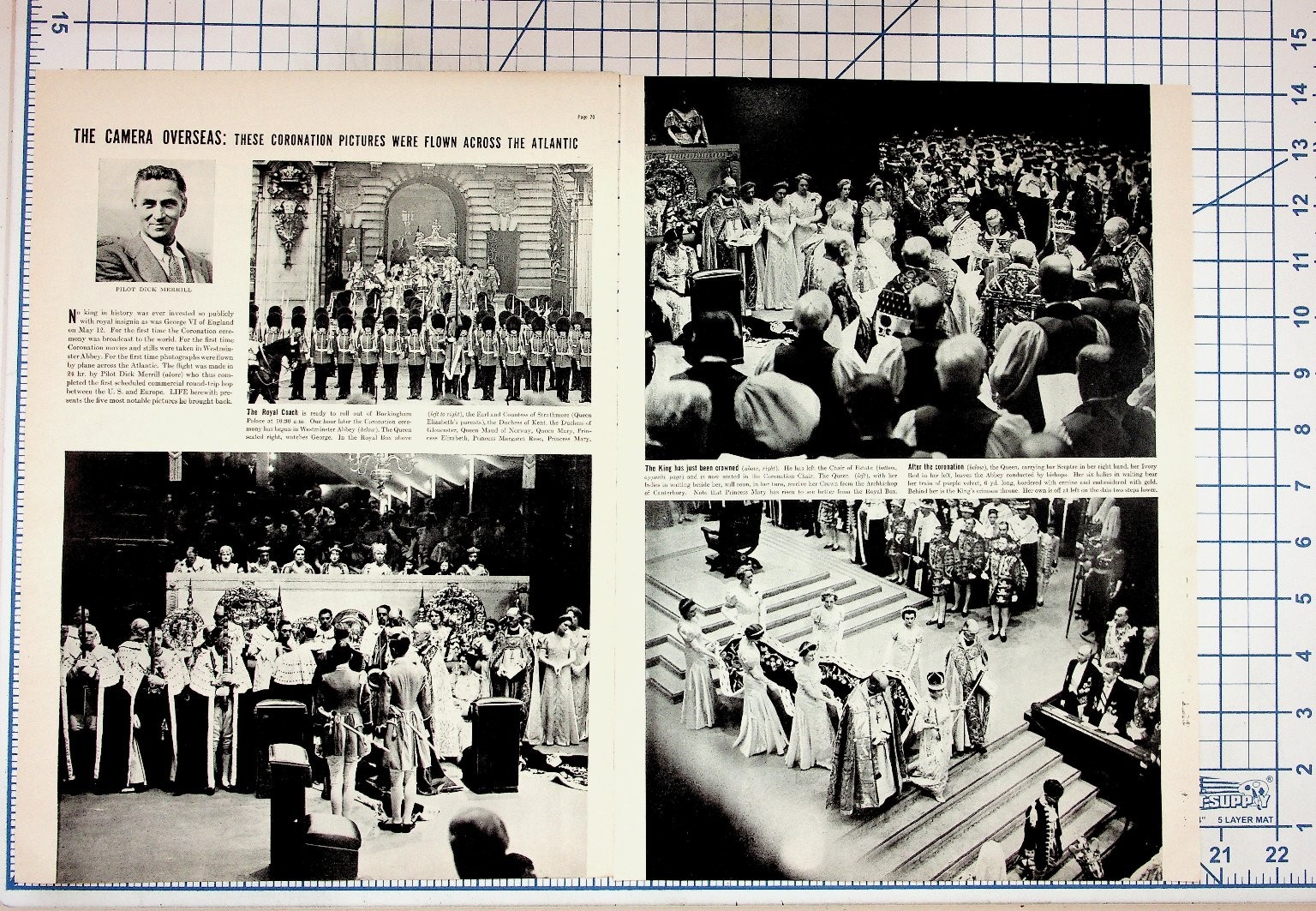 1937 King George VI Coronation Magazine Pages Buckingham Palace Royalty Ephemera