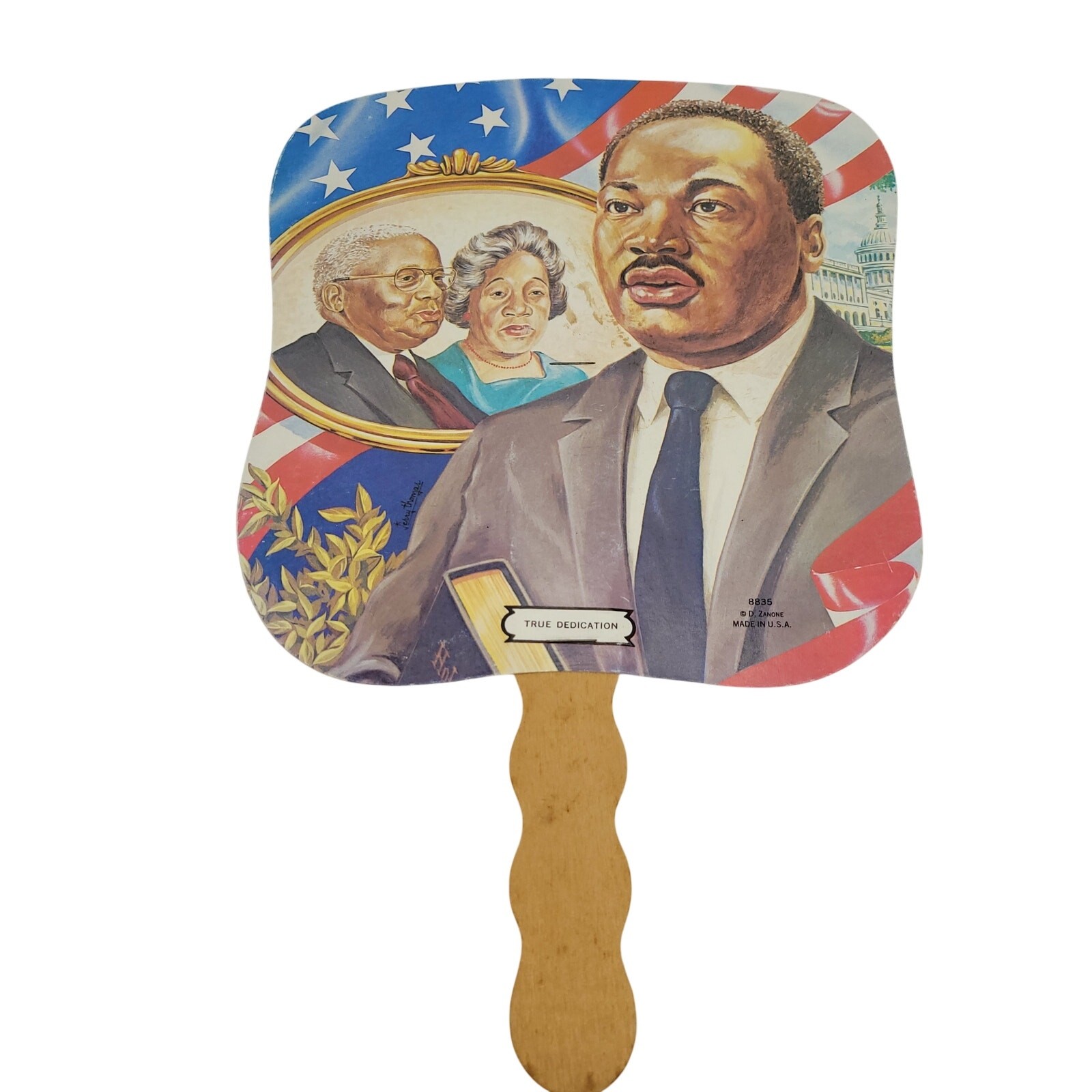 Historic MLK Family Dramatic Hair Care Advertising Fan rare