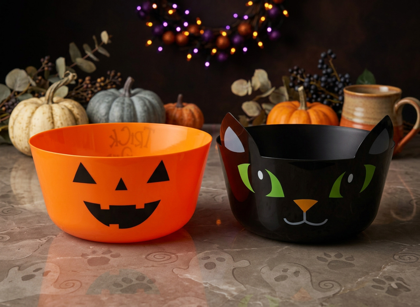 Halloween treat bowls