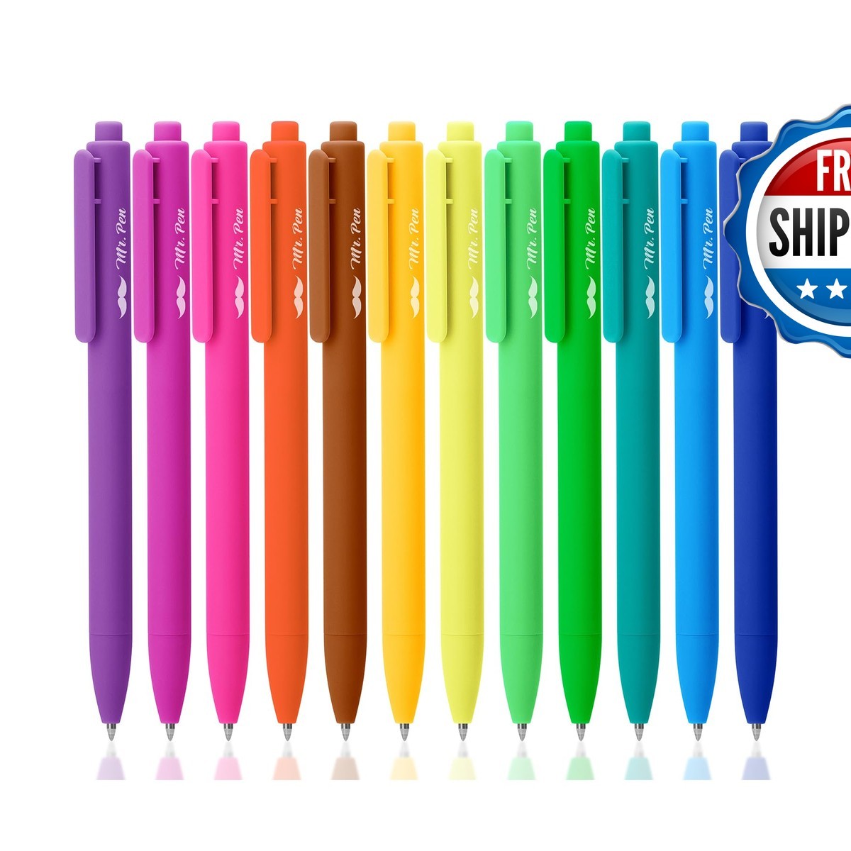 Mr. Pen Retractable Gel Pens 12 Pack Fine Point 0.7mm