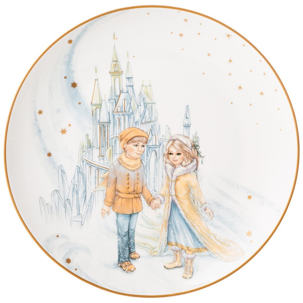 Lefard The Snow Queen Kai and Gerda Porcelain Dessert Plate 8\