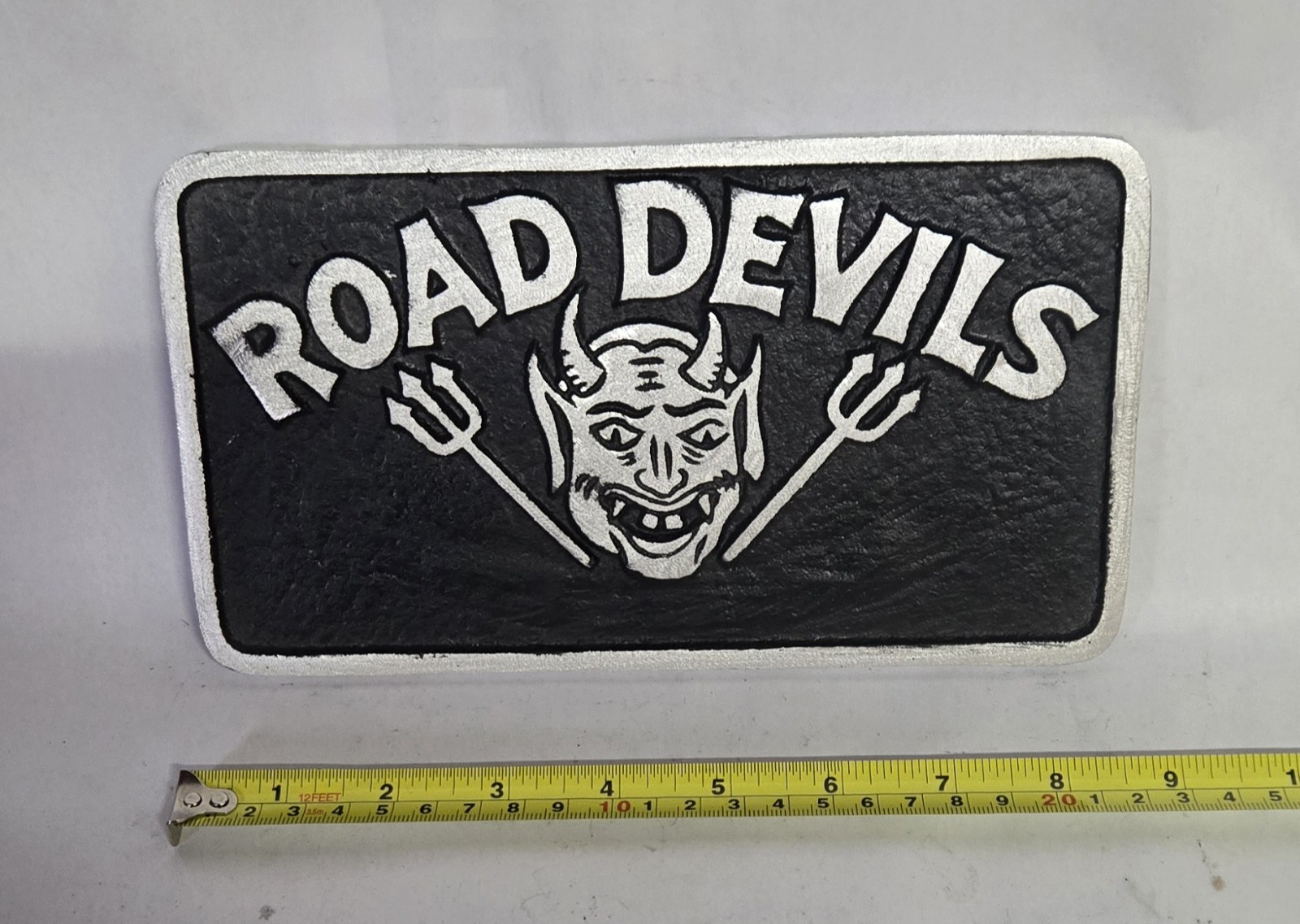 Vintage Cast Aluminum Road Devels  Car Club Plaque Collectable