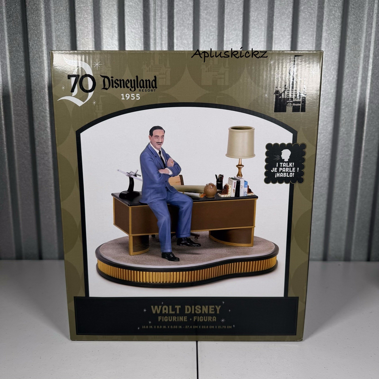 2025 Disney Parks Disneyland 70th Anniversary Walt Disney Talking Figurine New