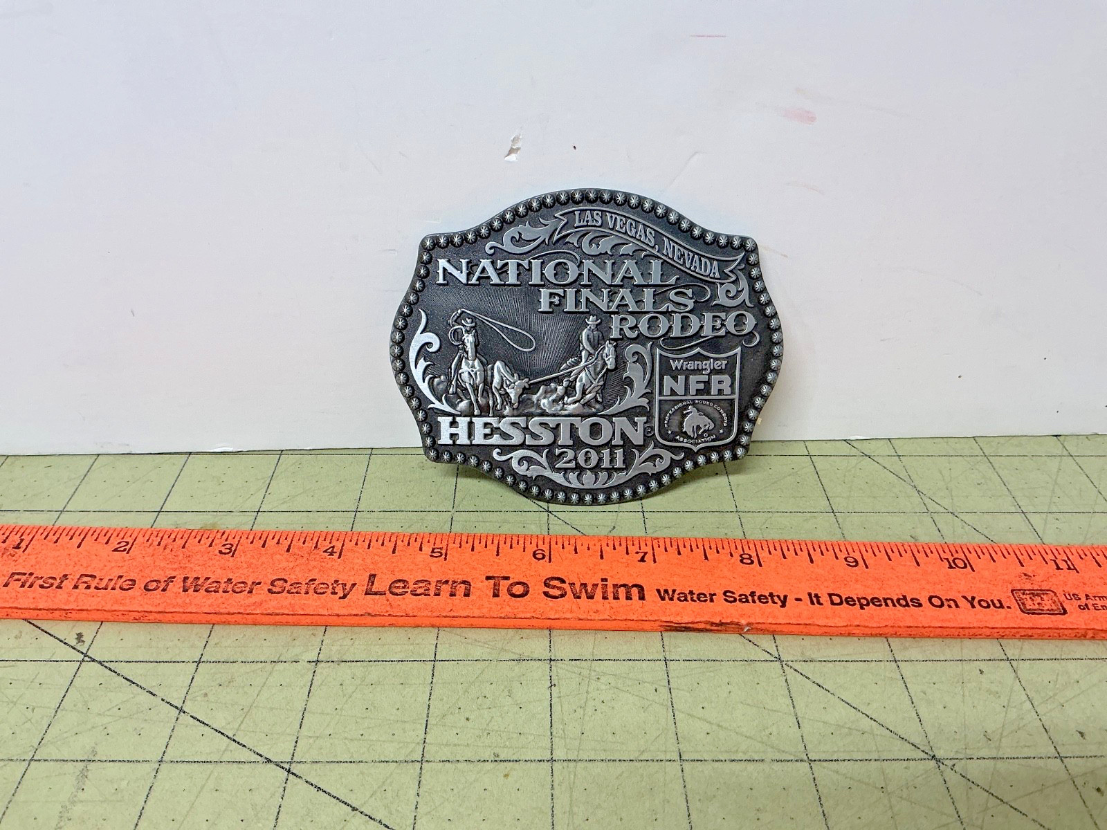 HESSTON 2011 National Finals Rodeo NFR Wrangler adult belt buckle