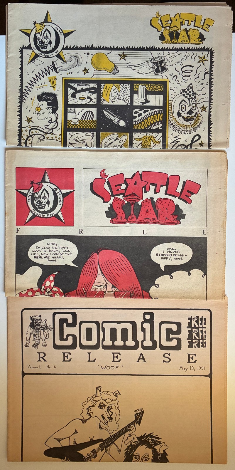 Seattle Star 1987 #11, #12 and Comic Release 1991 #6 - Peter Bagge, Lynda Barry