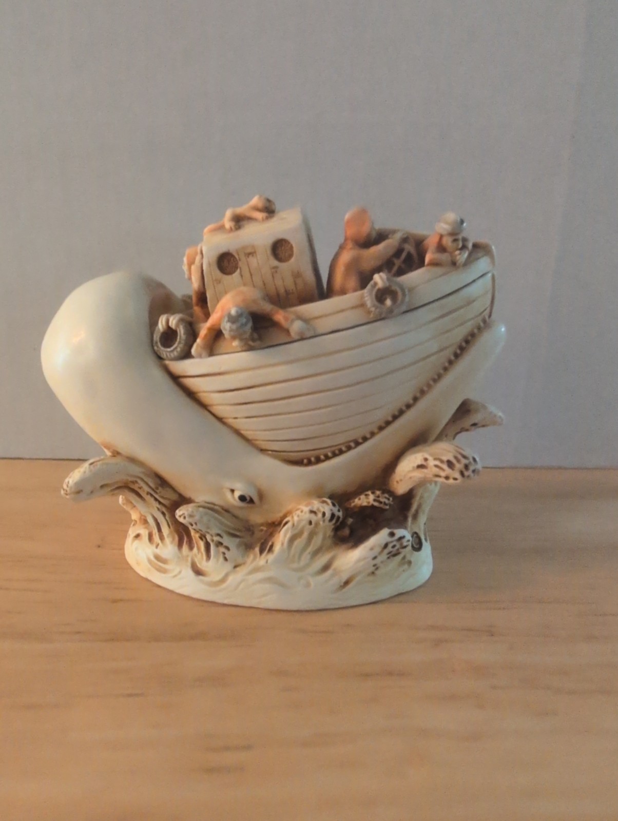 Vintage Noah's Ark Whale Figurine Resin Sculpture Animal Collectible Made In UK