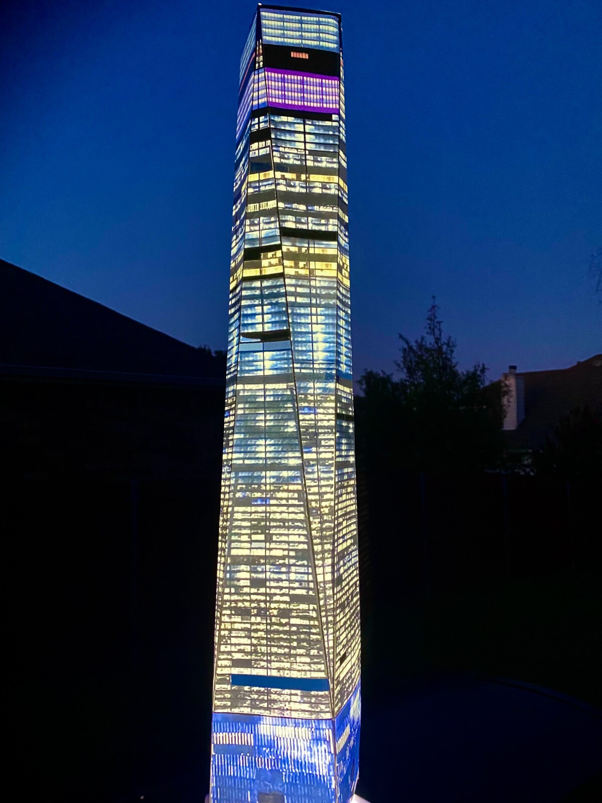 WORLD TRADE CENTER  TOWERS MODEL 9/11 lighted lamp translight print NEW