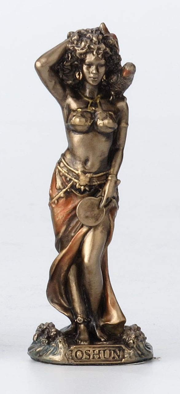 Santeria Orisha Statue Oshun Goddess of Love and Beauty 3 1/2 Inch Veronese