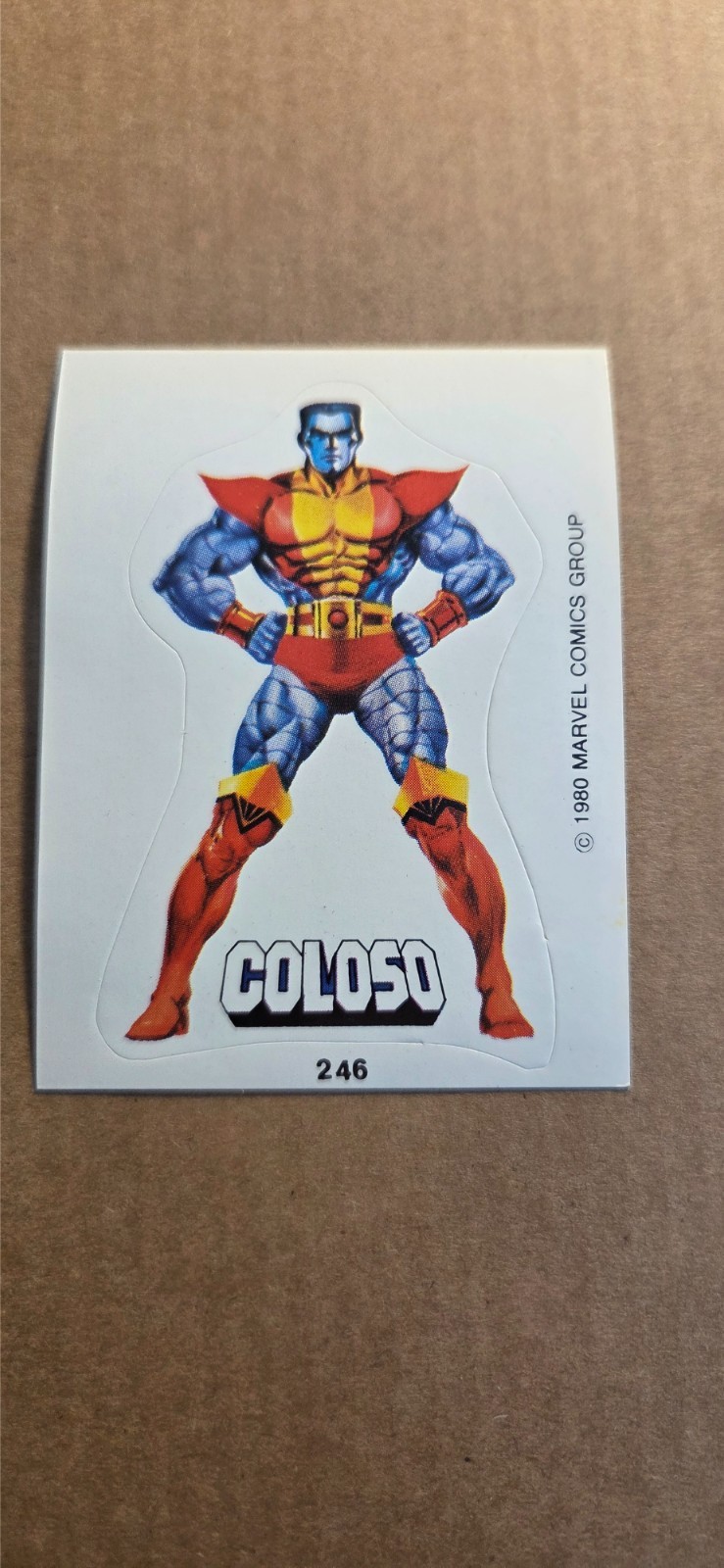 1980 MARVEL COMICS TERRABUSI STICKER COLOSO COLOSSUS #246 NM*