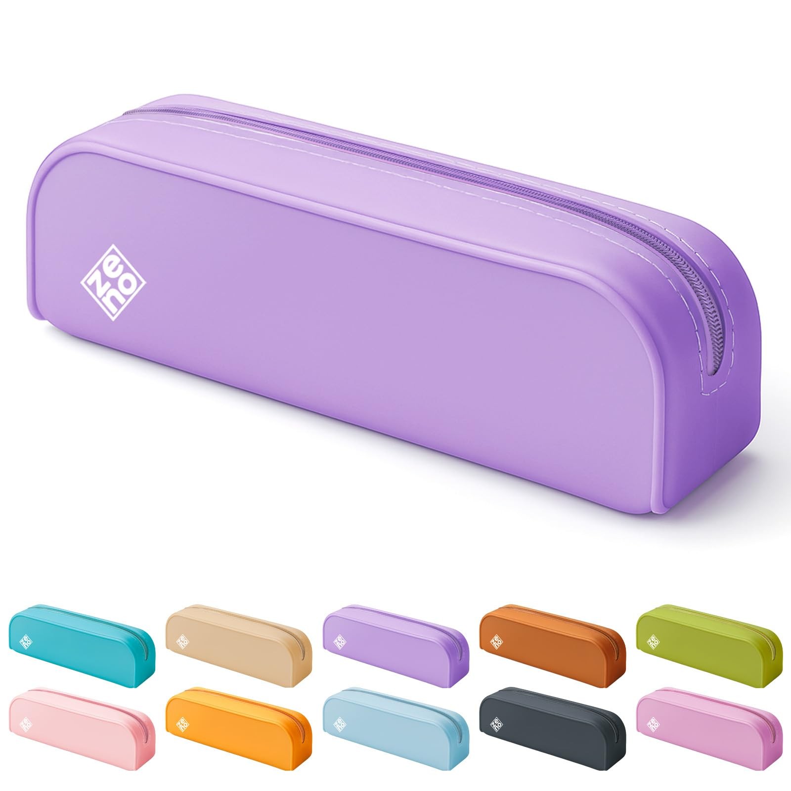ZENO Silicone Pencil Case – Aesthetic Pencil Pouch for Women & Teens – Cute P...