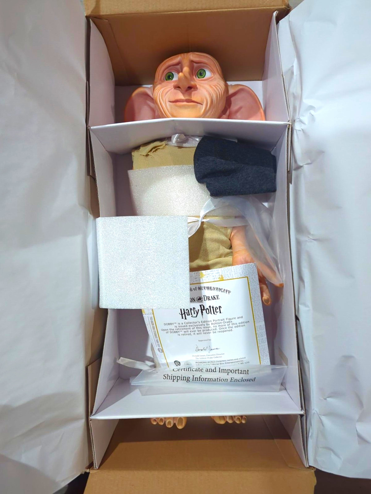 Ashton-Drake Harry Potter Dobby. Complete With Certificate, Box And Shipping Box