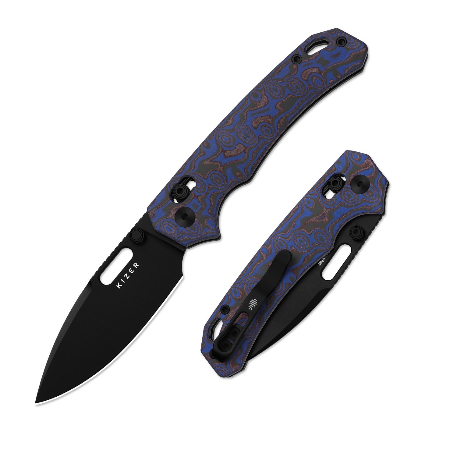 Kizer Outposter Folding Pocket Knife Nitro-V Blade Micarta Handle V3802CDA2