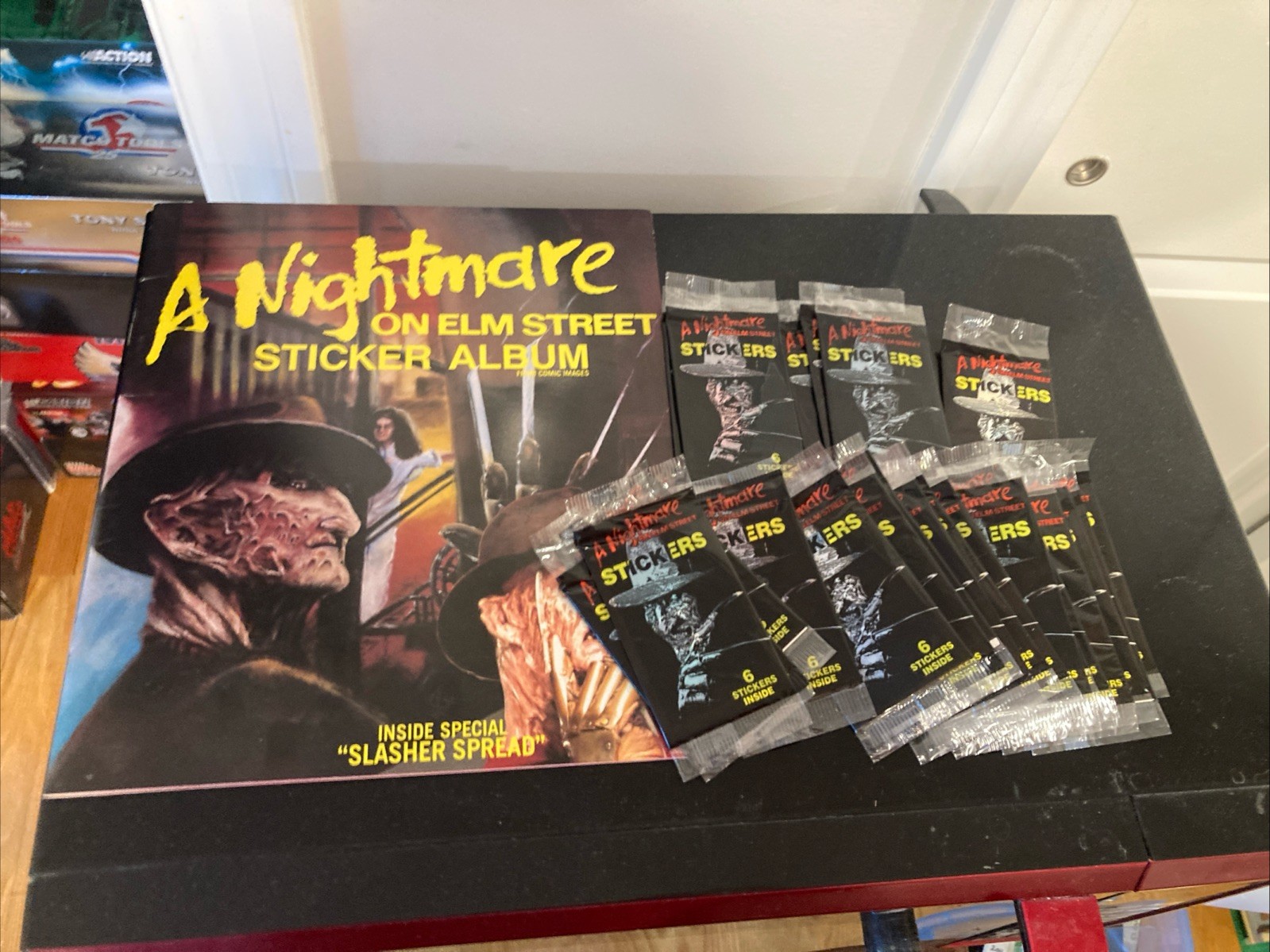 A Nightmare on Elm Street Stickers 23 Packs 1984 Rare Freddy Krueger New + Book