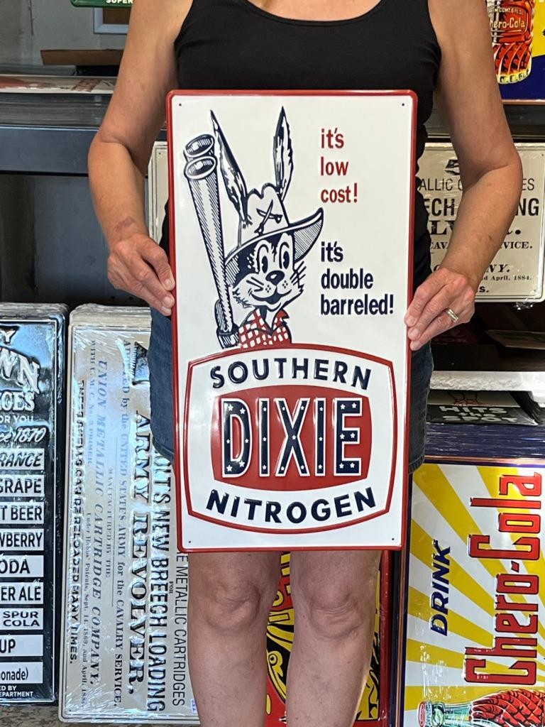 Antique Vintage Style Metal Sign Southern Dixie Nitrogen 24x12 Made in USA