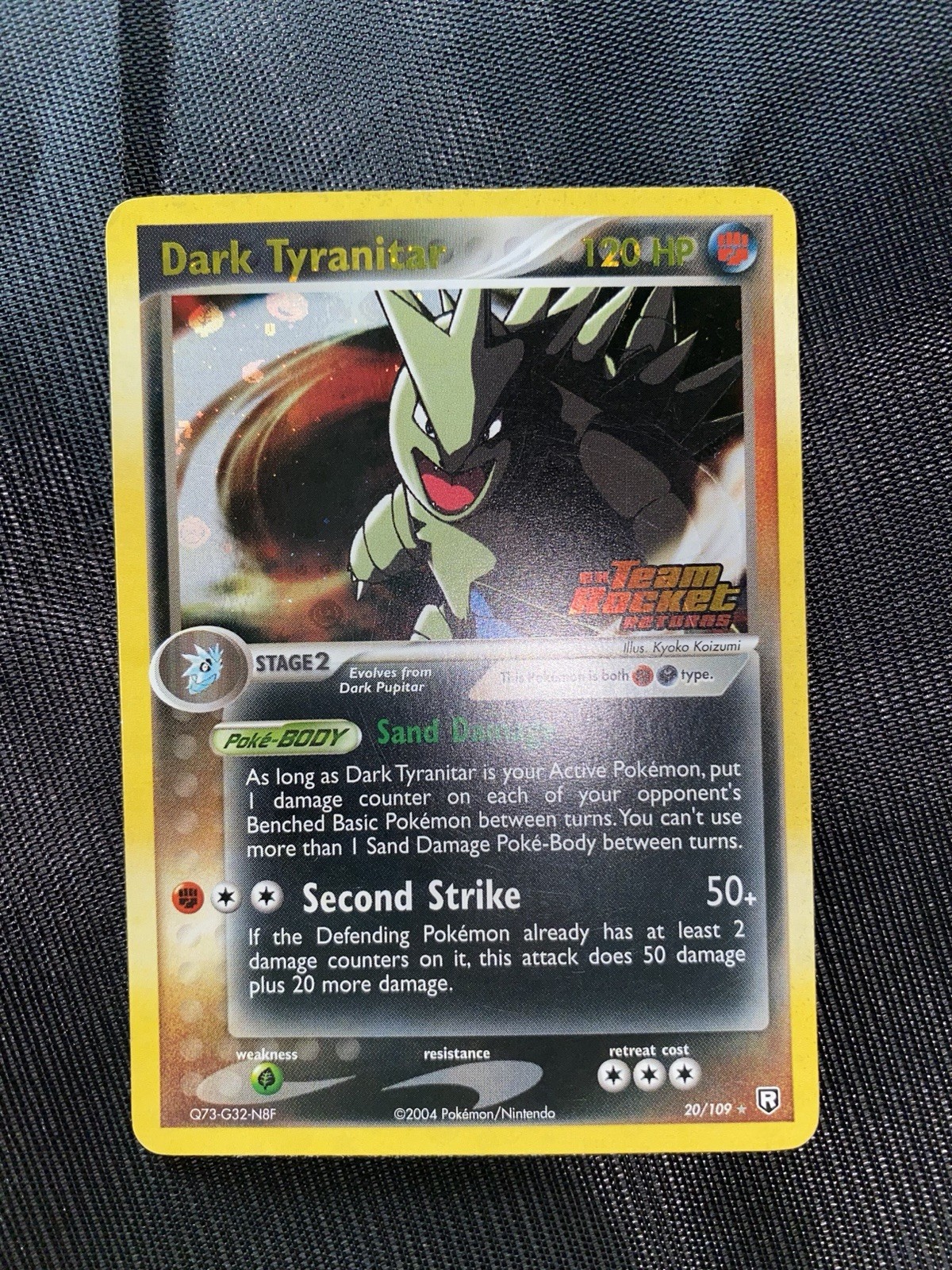 Pokemon Dark Tyranitar 20/109 Holo STAMPED EX Team Rocket Returns ENG 2004
