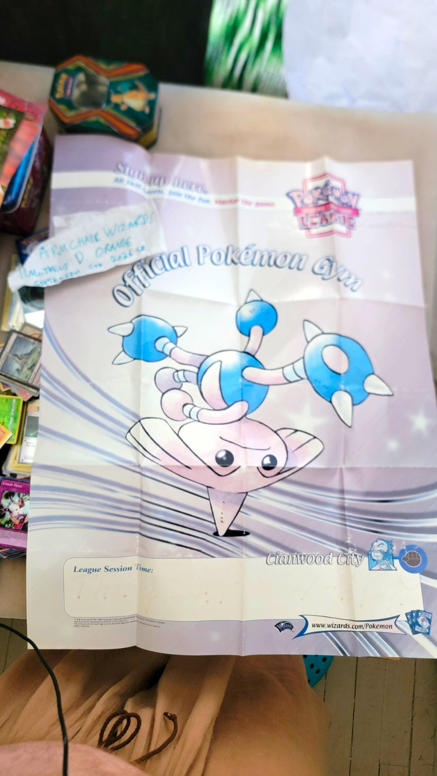 Pokémon TCG League Official Gym Cianwood City Hitmontop Poster 2000 WOTC