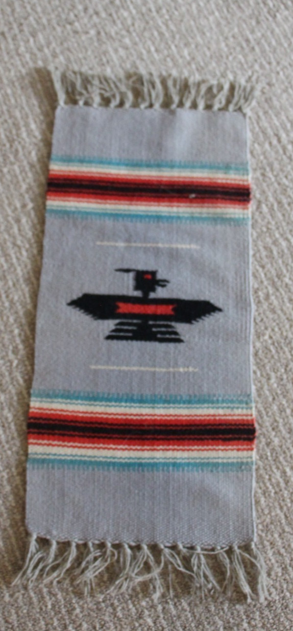Vintage Ortegas Shop Chimayo New Mexico 100% Wool ￼Hand Woven Rug