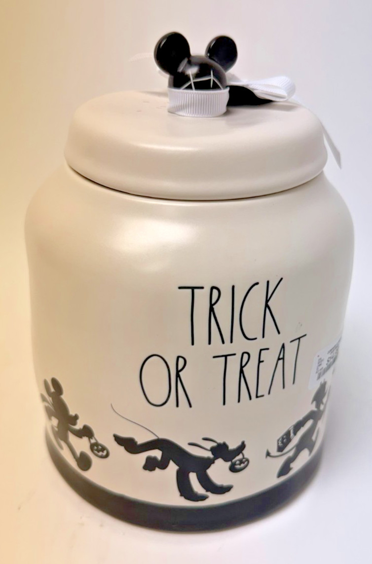 Rae Dunn x Disney Mickey Mouse Trick or Treat Halloween Canister w/ Lid