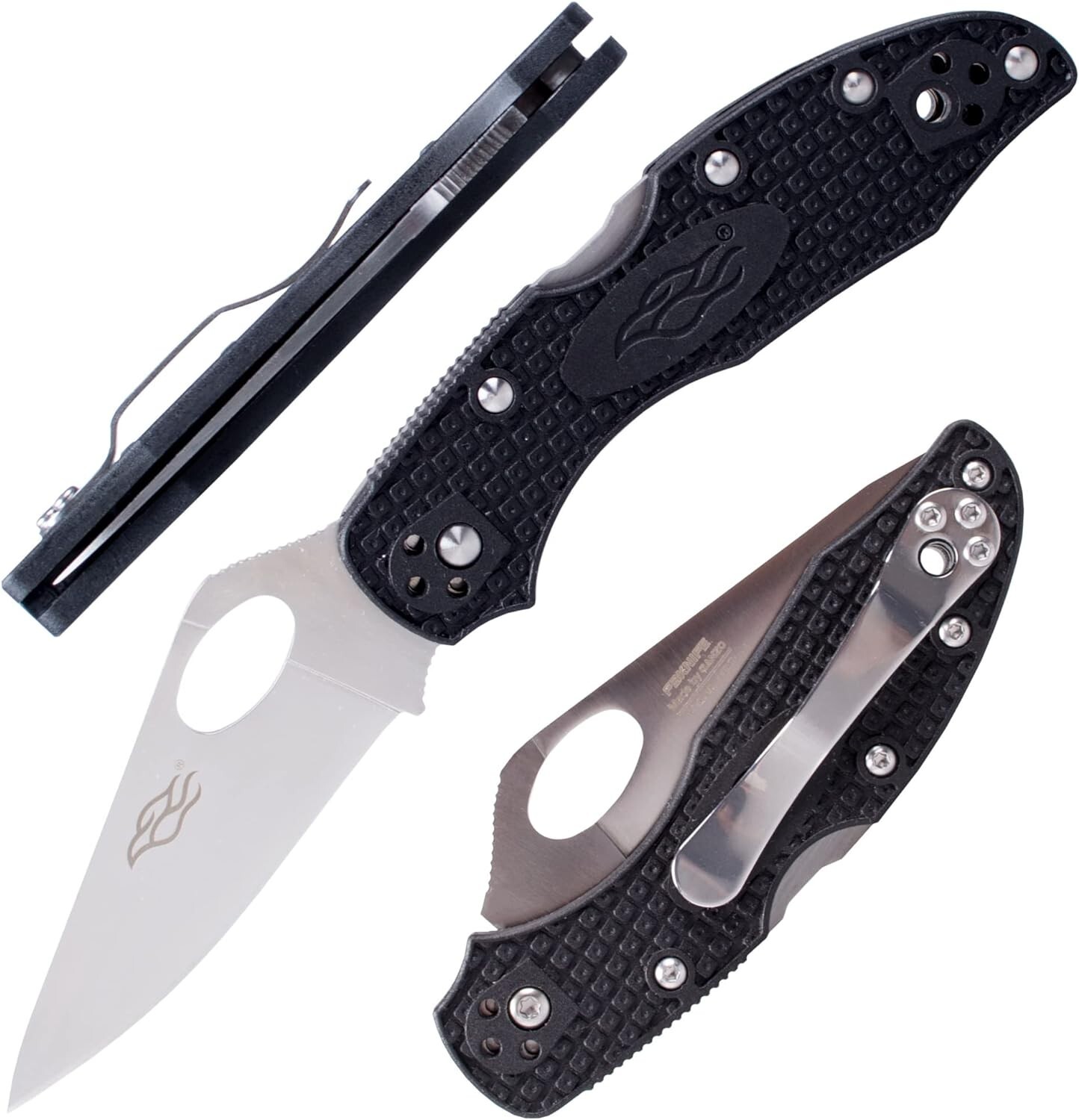 GANZO Firebird F759M Pocket Folding Knife 440C Stainless Steel Blade Nylon black