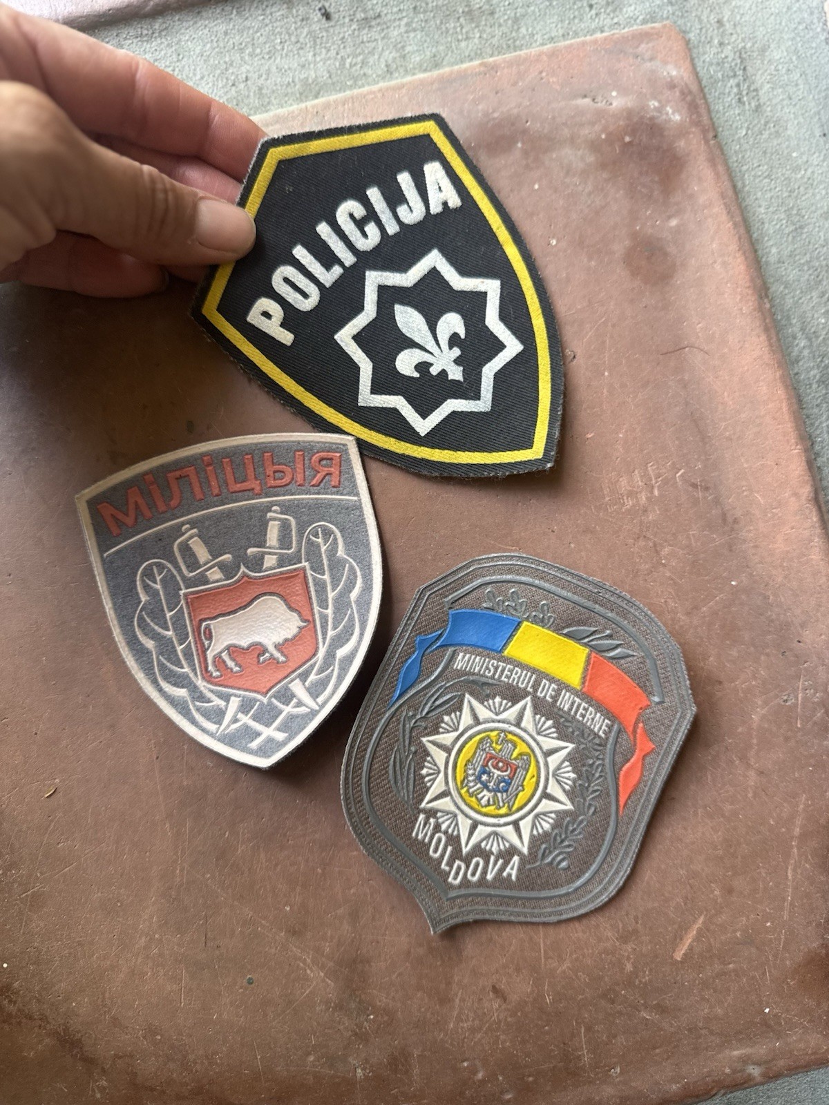 Vintage Serbian, Moldovan And Belarusian Police Patches
