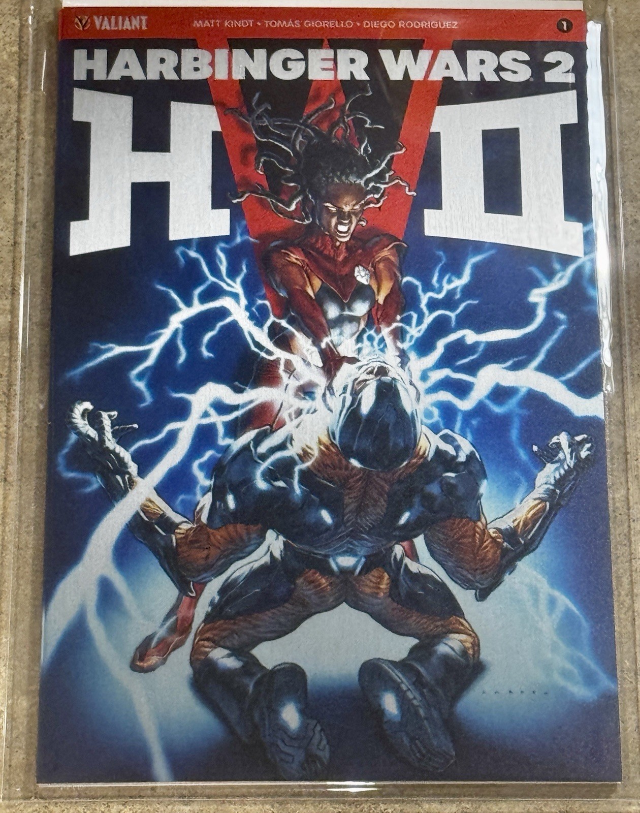 Harbinger Wars 2 #1 1:250 Brushed Metal Variant Cover - Valiant - NM+ RAW Rare