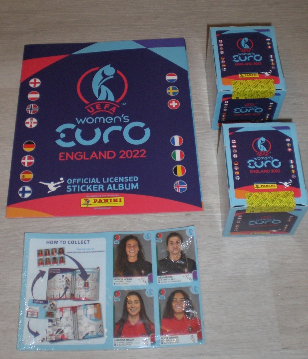 2x Panini UEFA Women`s EURO 2022 Display (36s) + Blank Album + Update Sticker Set