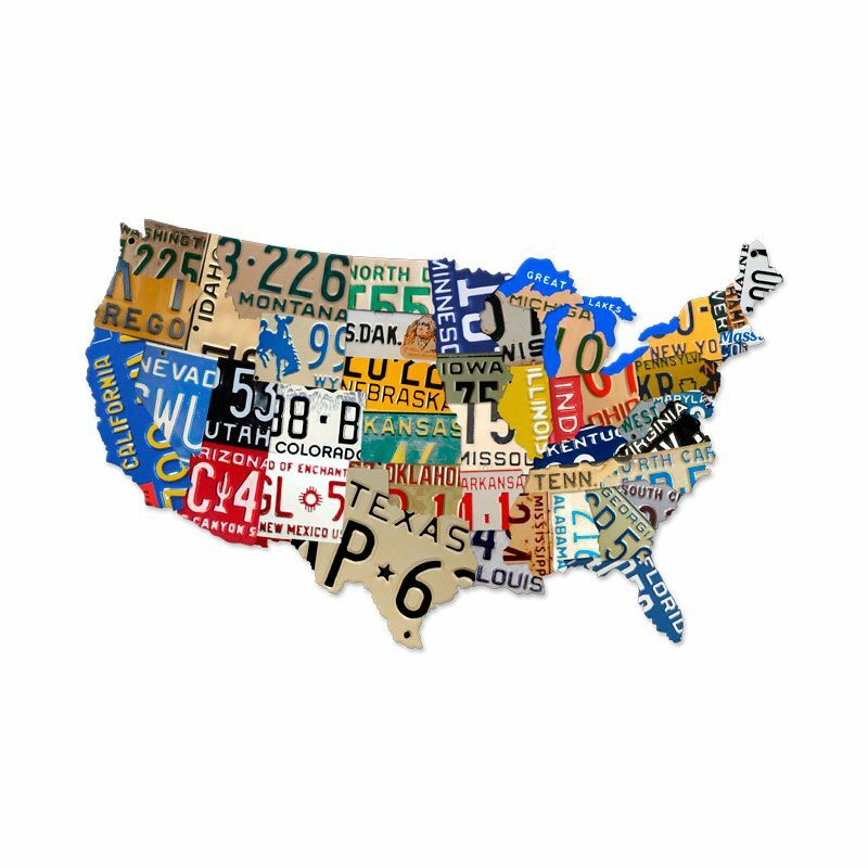 UNITED STATES OF AMERICA LICENSE PLATES MAP 35