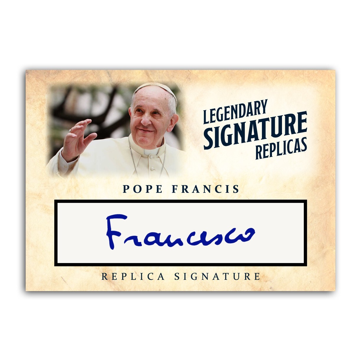 Pope Francis ACEO Replica Autograph Catholic Christian Bible Signature Card