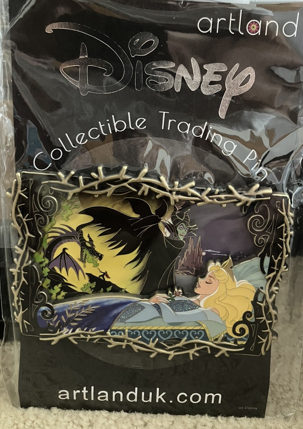 Sleeping Beauty Enchanted Slumber Maleficent LE 125 Artland Pin Dragon Mali Rare