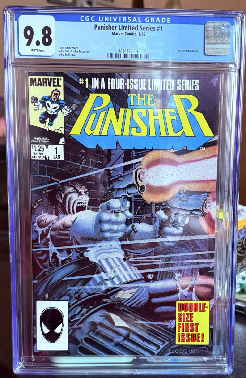 The Punisher Limited Series 1986 Marvel Comics #1, CGC 9.8