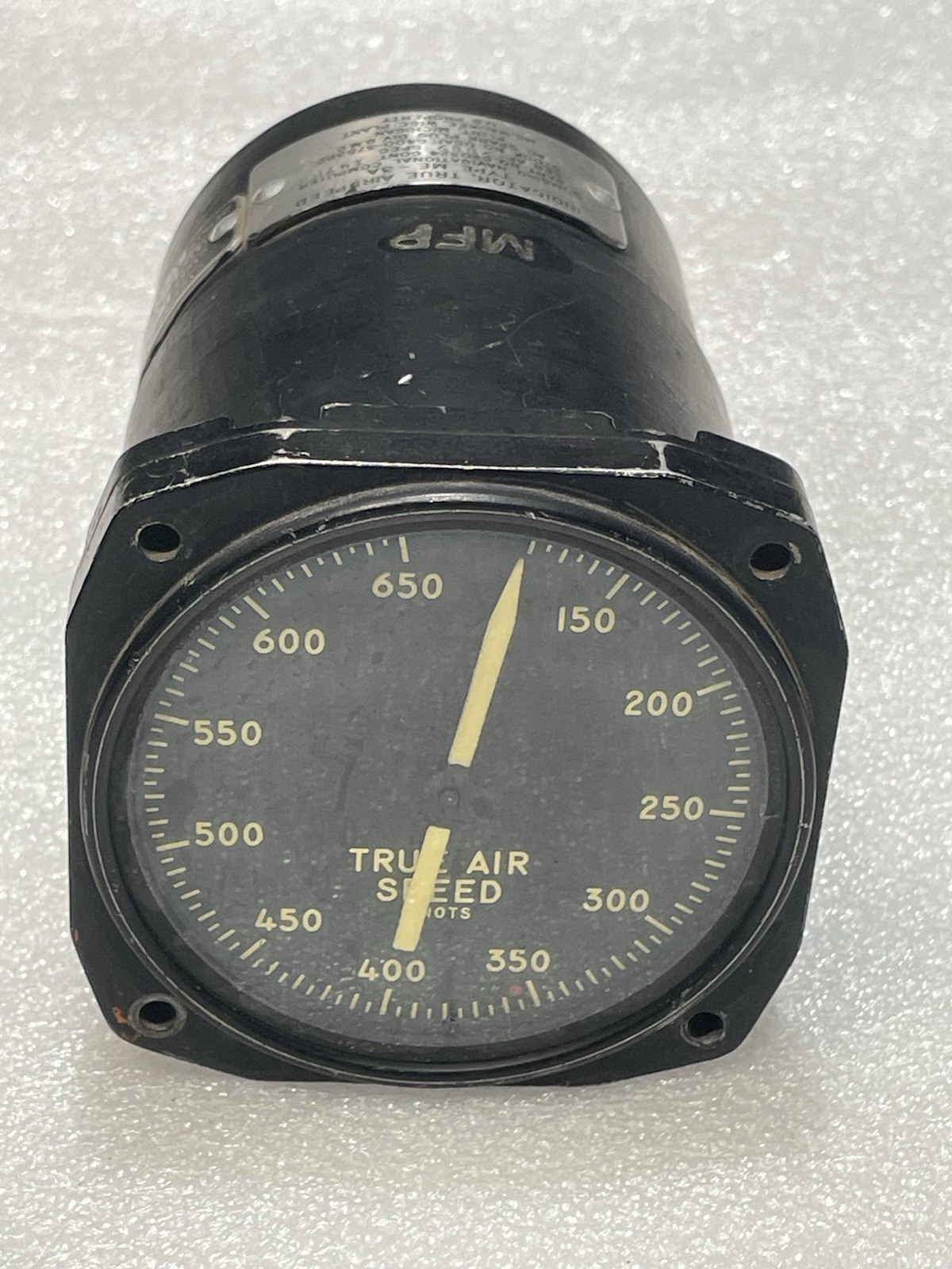 Rare USAF True Airspeed Indicator Type ME-3A AC Spark Plug B-47 B-52 Bomber