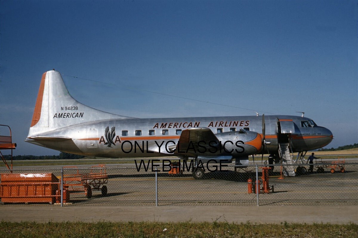 1955 AMERICAN AIRLINES CONVAIR CV240 N94238 AKRON CANTON AVIATION AIRPLANE PHOTO