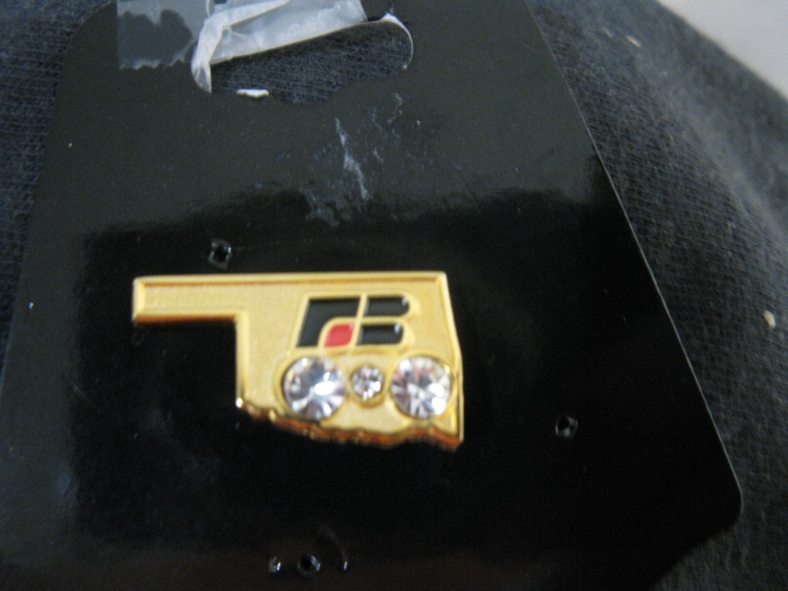 Oklahoma Farm Bureau insurance Lapel Pin Gold tone + Stones