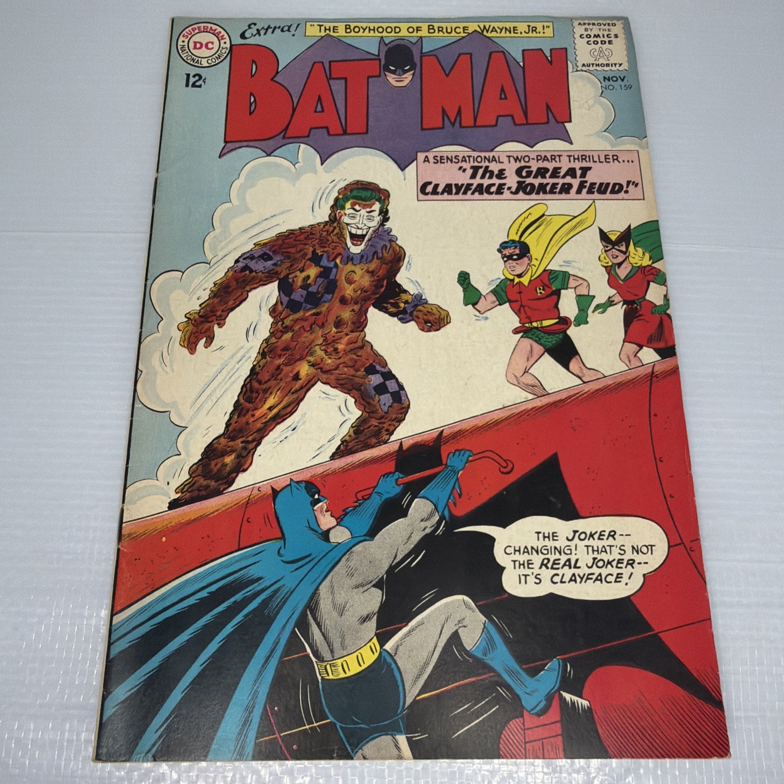BATMAN #159 (1963) **Joker/Clayface Key Very Bright & Colorful** (FN/FN-)