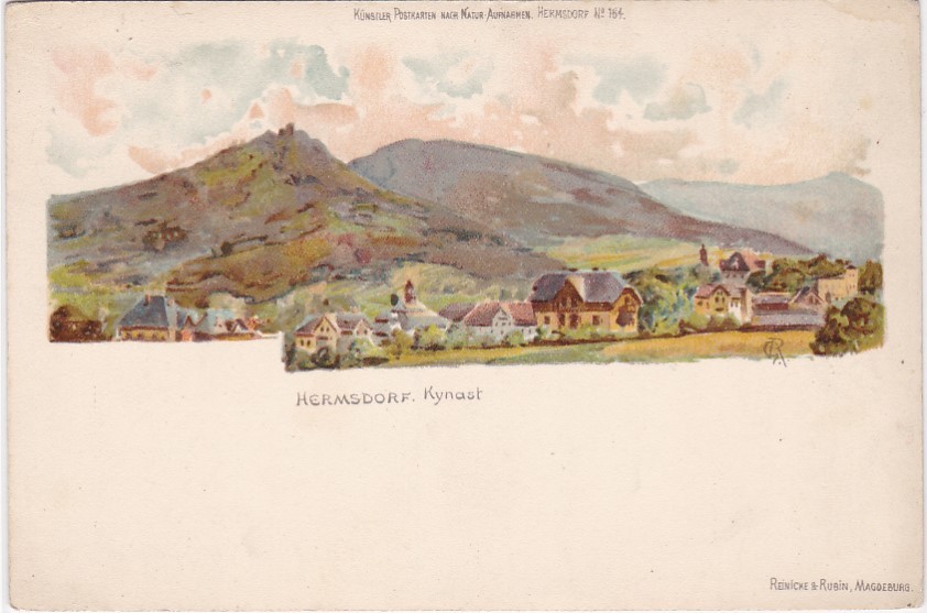 Ancient Litho-Ak, Hermsdorf Kynast, Artist Postcards Natur-Aufnahmen No. 164