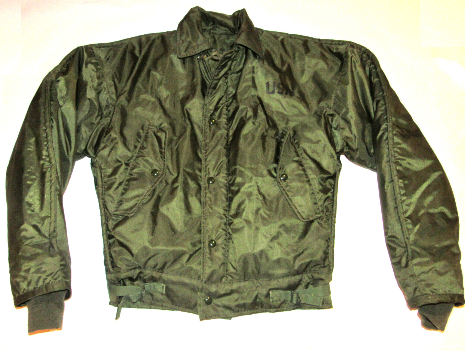 VINTAGE 1962 USN VIETNAM WAR EXTREME COLD WEATHER INSULATED A-1 JACKET W/LINER S