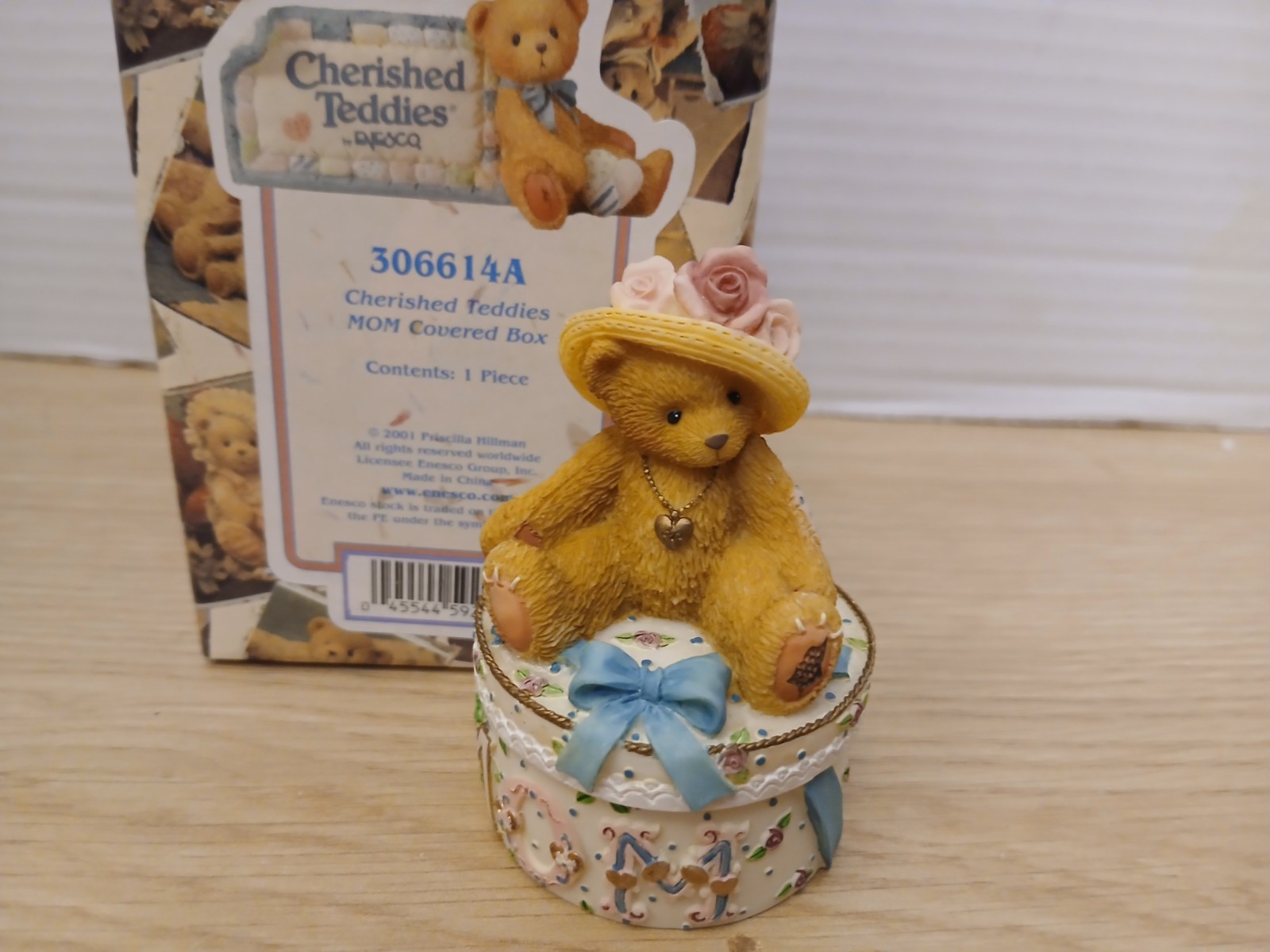 Cherished Teddies MOM Covered Tinket Box Bear Figurine 306614A