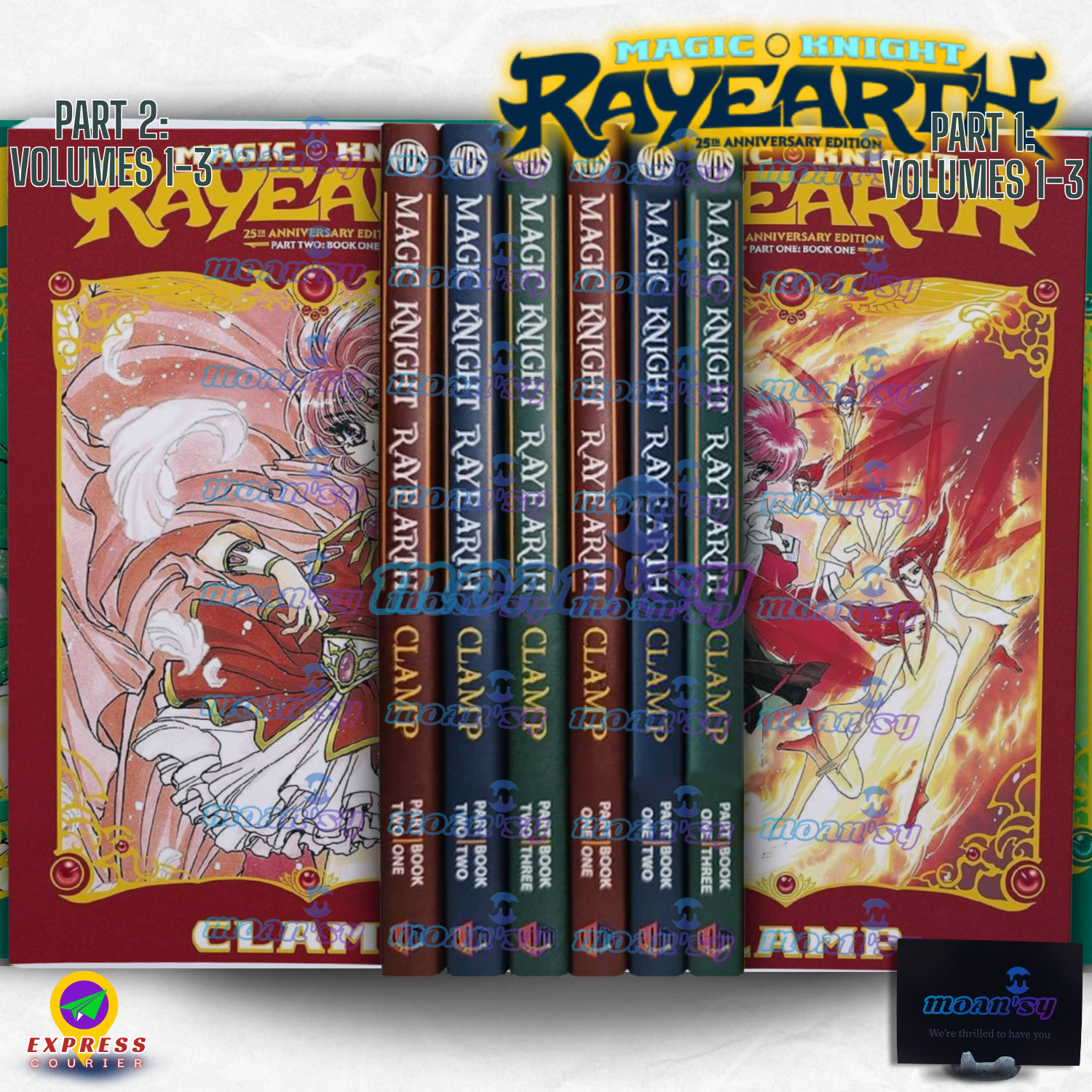 Magic Knight Rayearth Manga Vol 1-3 Part 1 + 2 Full Set English Fantasy Books