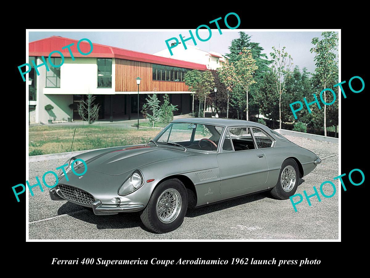 8x6 HISTORIC PHOTO OF FERRARI 400 SUPERAMERICA 1962 COUPE LAUNCH PRESS PHOTO 1
