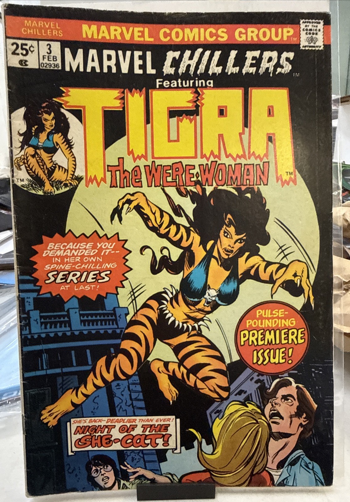 Marvel Chillers #3 Will Meugniot FN 5.0 - Ft. Tigra & Origin Story (1975) Marvel Chillers #3 Will Meugniot FN 5.0 - Ft. Tigra & Origin Story (1975)