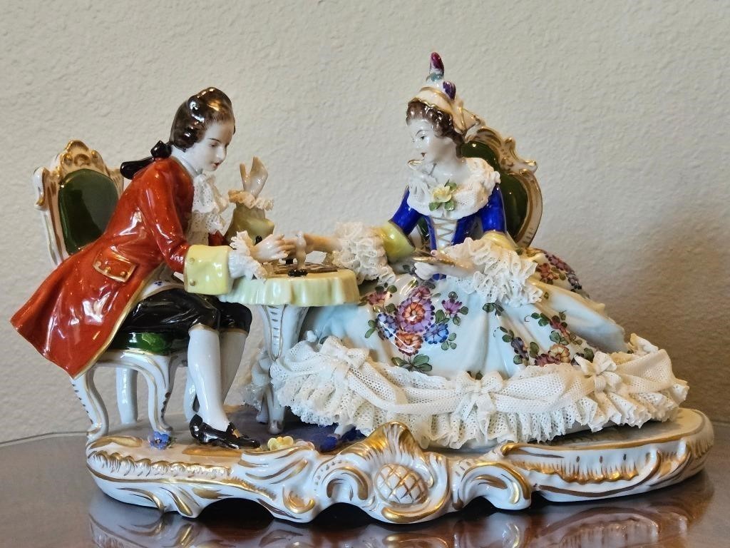  Vintage Dresden Lace-Style Volkstedter Figurine