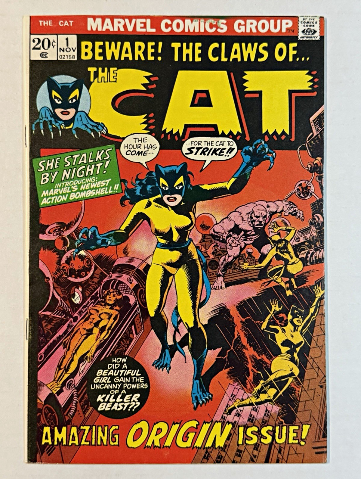 The Cat #1 Marvel 1972 1st Appearance Greer Grant Origin Tigra Key FN/VF