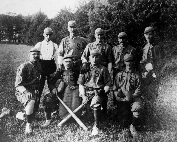 Team of baseball players at Fort Stewart Carlow Ontario ca 1913 Old Photo