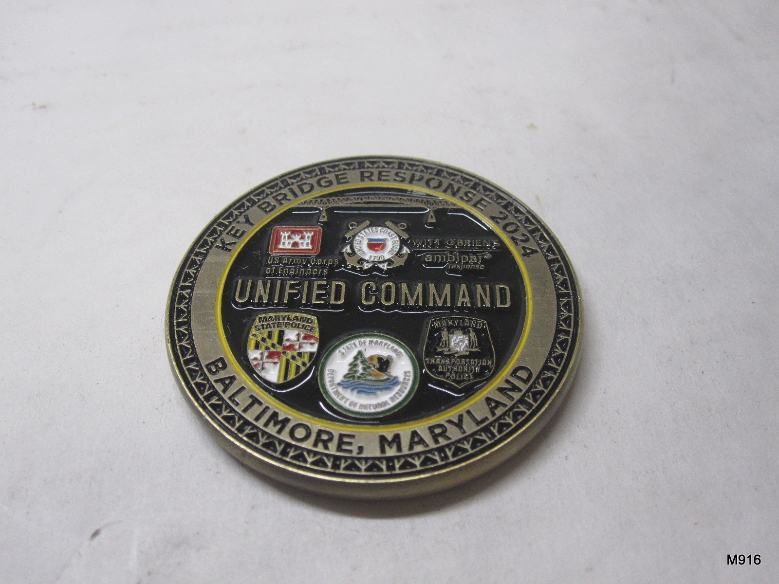 Francis Scott Key Bridge Response Challenge Coin 2024 - Unified Command / USCG