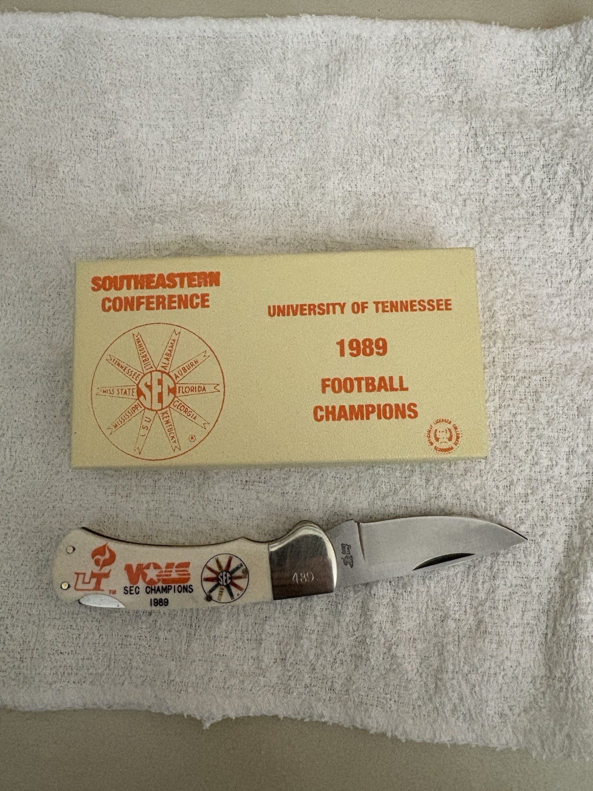 University of Tennessee Vols 1989 SEC Football Champions Frost Cutlery Knife NIB