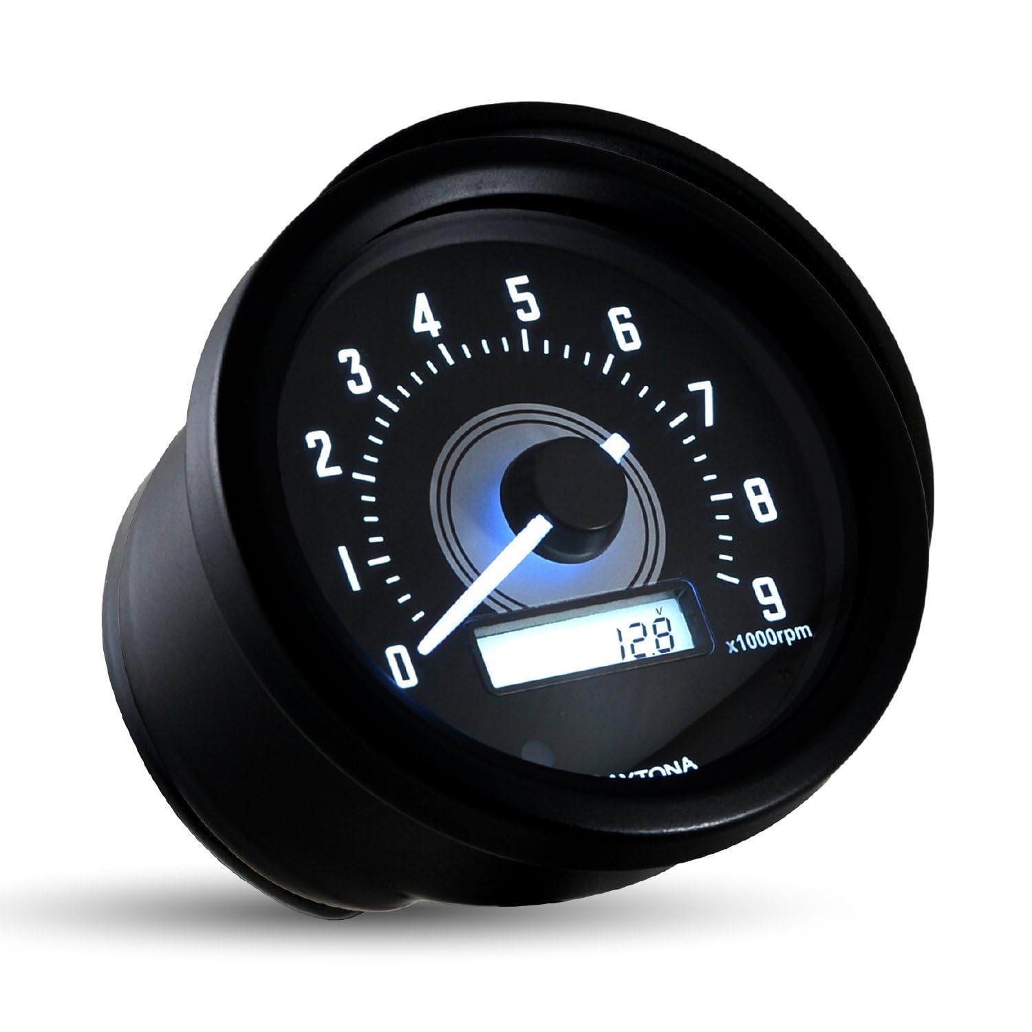 Daytona Velona Electric Tachometer Voltmeter Led 9000 Rpm Motorcycle 60mm